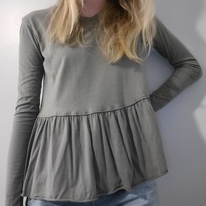 Green Peplum Top